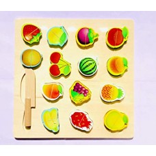 Puzzle Montessori fructe magnetice de taiat